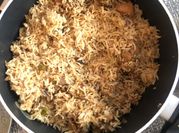 A picture of carrot rice biryani