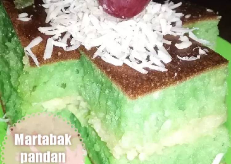 Martabak pandan keju with teflon