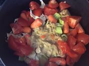 A picture of fish cabbage stew