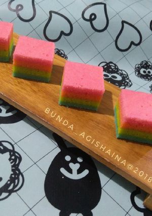 Foto resep Rainbow cake kukus