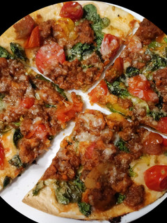 Una foto de Pizza de tortillas de maíz