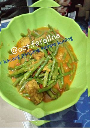 Foto resep Sayur Kacang Panjang Tempe Kuning