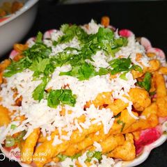 A picture of Kurkure corn chaat.