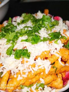 A picture of Kurkure corn chaat.