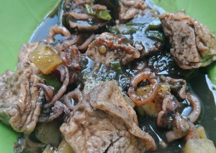 Sambal cumi cabai hijau
