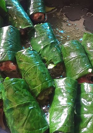 Hình của món Chả cuốn xương xông lá lốt.