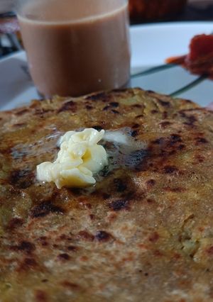 A picture of Sattu Paratha in Bihari Style.