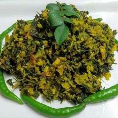 A picture of Mahrashtrian Style Methi Moong Daal Bhaaji.