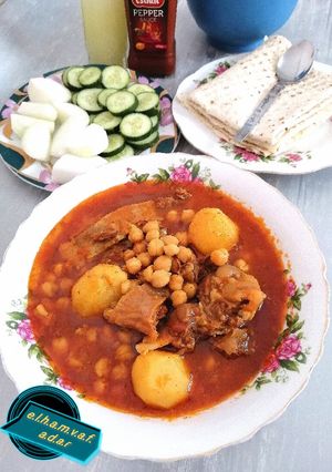 عکسی از دستور آبگوشت تبریزی(غذای آبکی) الهام پز