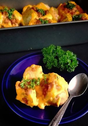 Foto resep Kentang Panggang Saus Keju