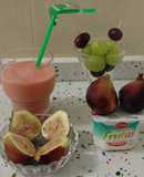 Smoothie de frutas con yogurt e higos