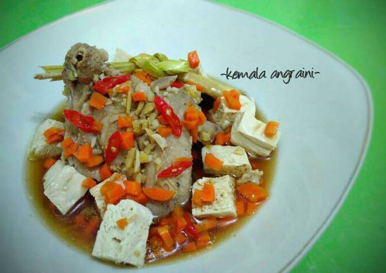 Resep Ginger Chicken Steamed (ayam kukus jahe), Lezat