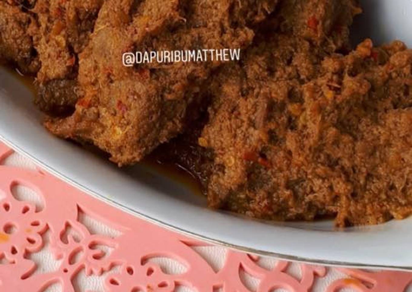 Rendang khas Minang recook mommychaa
