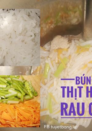 Hình của món Ăn dặm cho bé: Bún thịt heo rau củ.