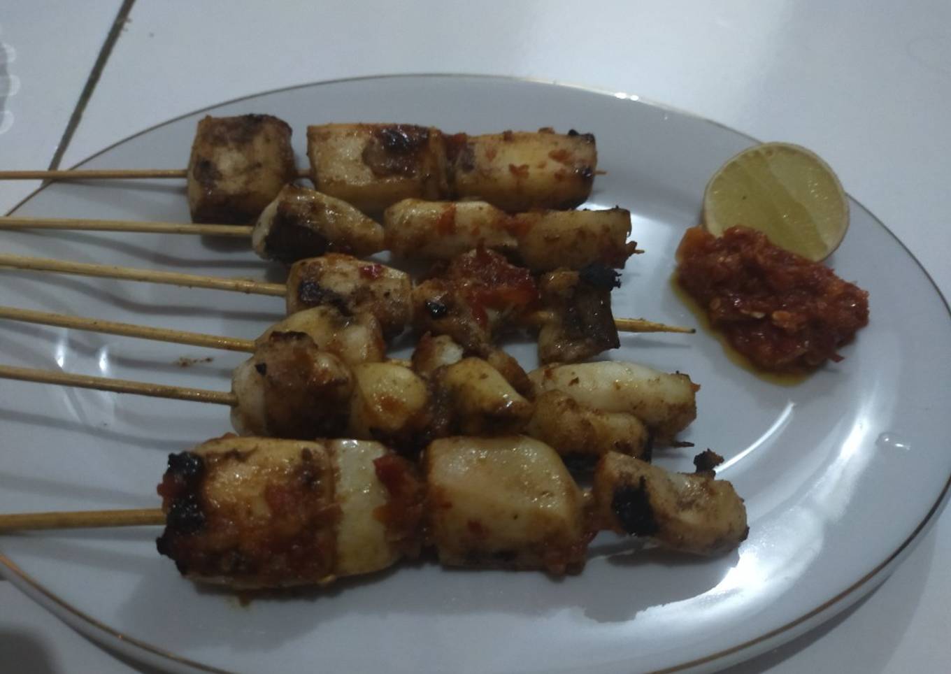 Sate Sotong Caramel Pedas