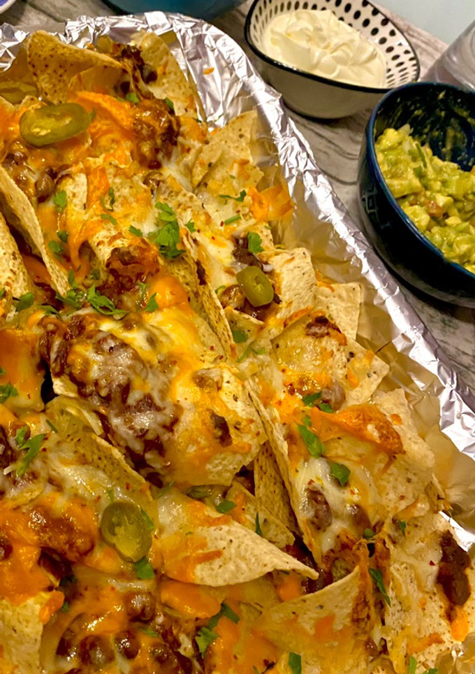 Una foto de Nachos completos