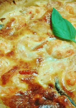 Foto principal de Berenjena a la parmesana con langostinos