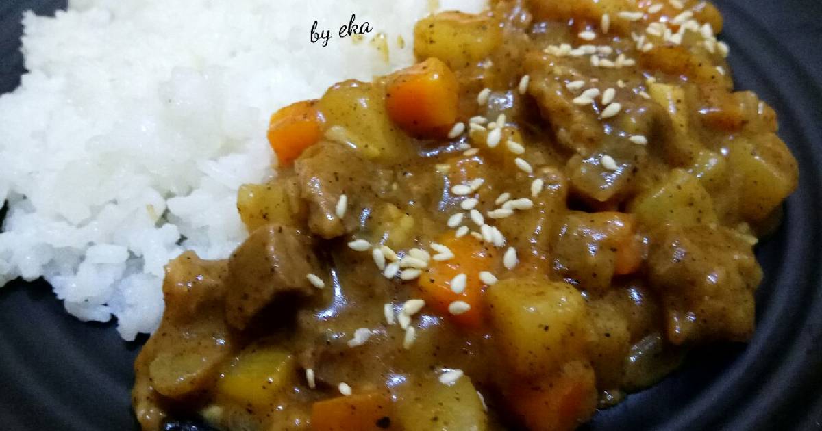Resep Beef Curry Rice with Homemade Curry Block 🍛 oleh Eka Kusuma Cookpad