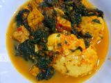 Gulai daun singkong tempe telor