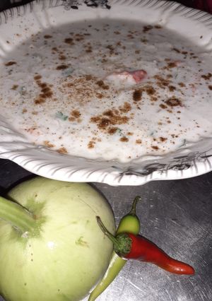 A picture of Kaddu ka raita.