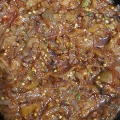 A picture of Baigan ka bharta.