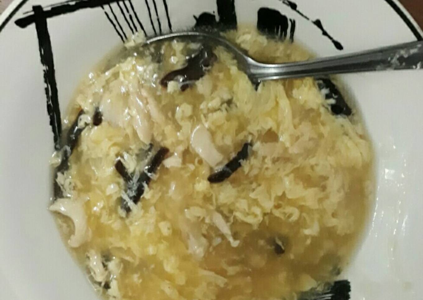 Sup Telur Jamur Ayam