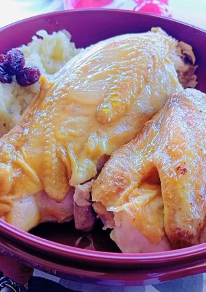 Una foto de Pollo Asado con Puré de Patatas