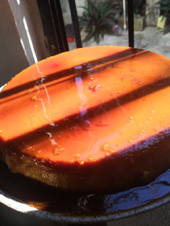 Una foto de Flan napolitano en estufa