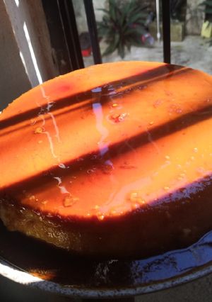 Una foto de Flan napolitano en estufa