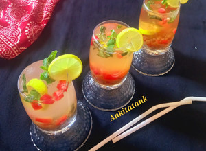 A picture of Watermelon 🍉 Shikanji.
