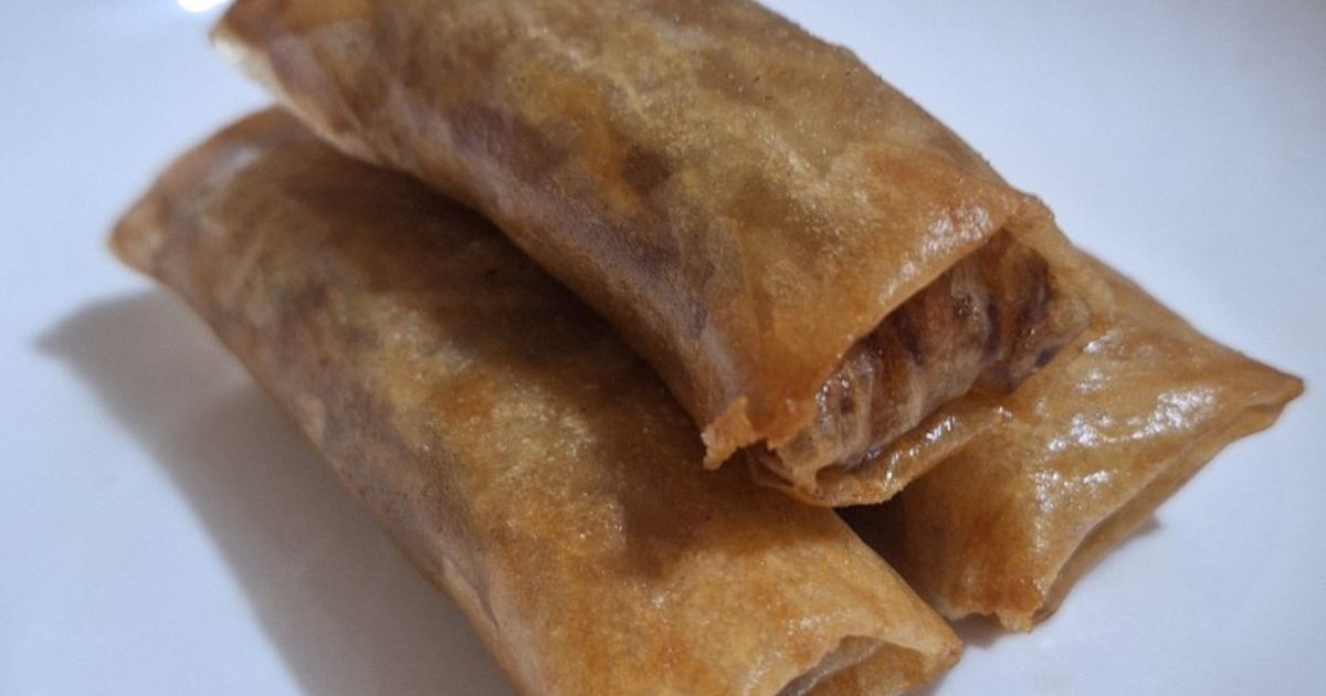 Lunpia Pepaya Muda, Telur, Udang