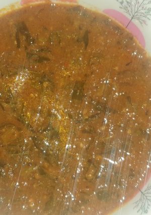 A picture of Miyan taushe (groundnut soup).