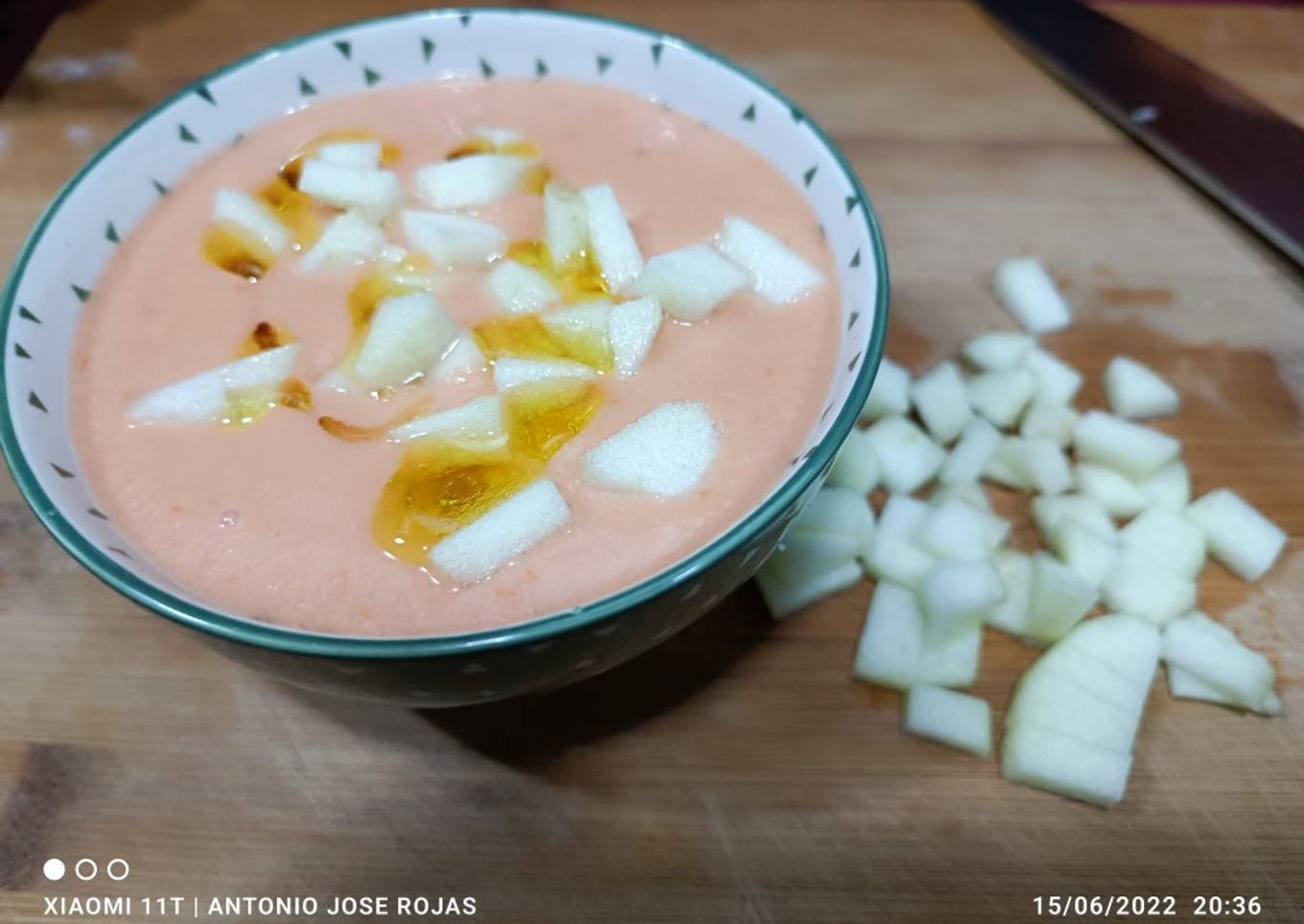 Salmorejo de manzana y pera
