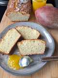 Cake ricotta, noix de coco et confiture à la mangue