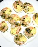 Huevos de Pascua con camarones