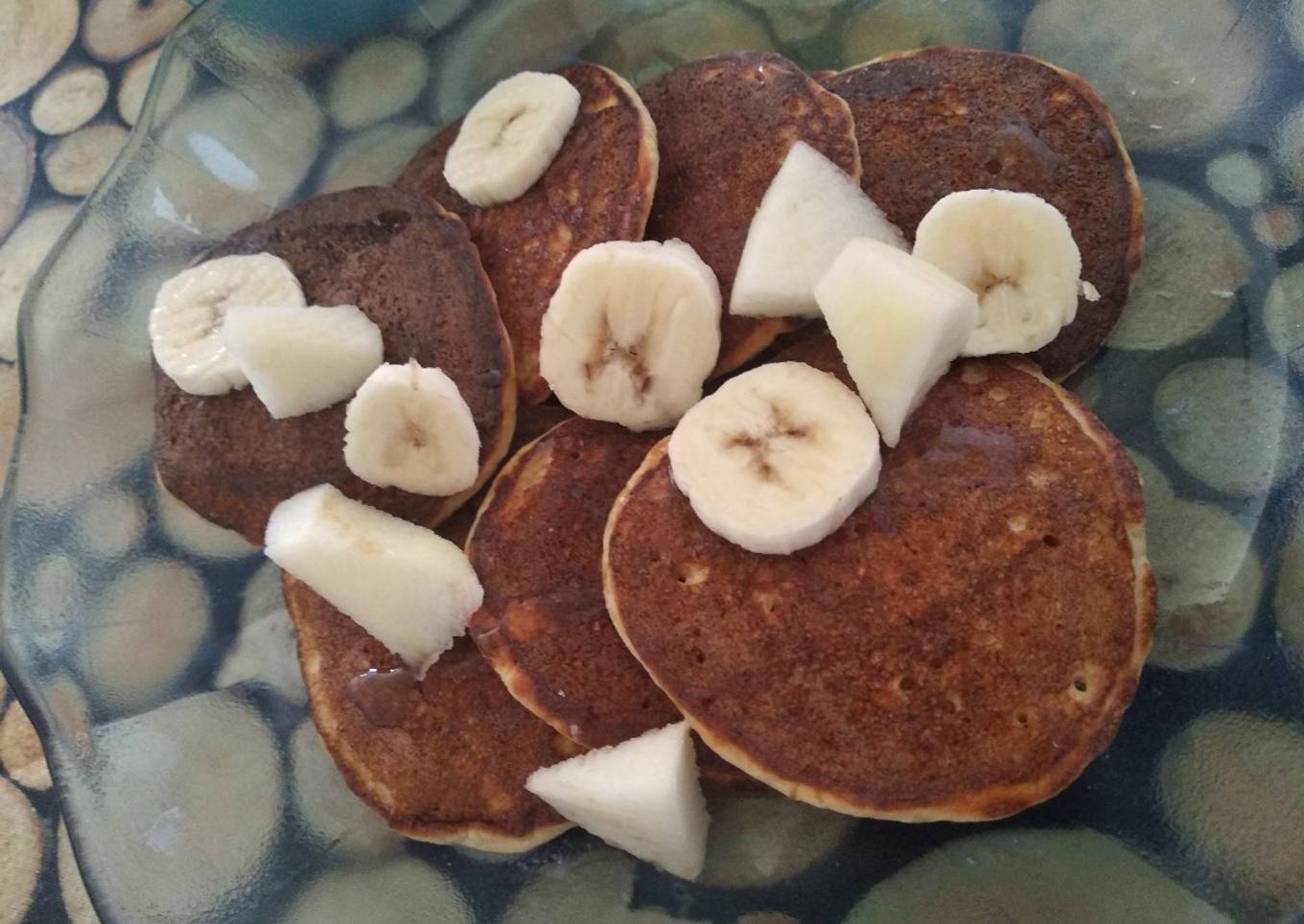 Hotcakes de manzana y coco saludables🍎