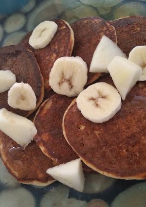 Una foto de Hotcakes de manzana y coco saludables🍎