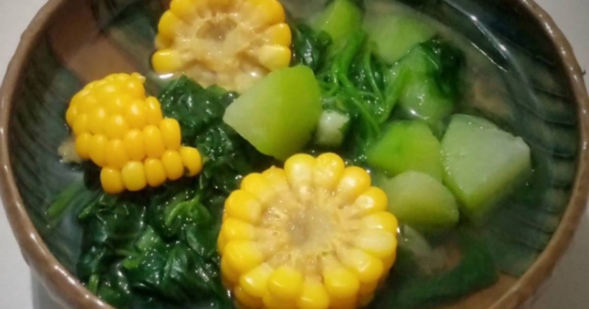 Resep Sayur Bening Bayam Jagung Labu Siam Favorit Bunda