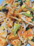 Tumis bayam jagung toge tofu tempe bunga sedap malam jamur cabe Vegan