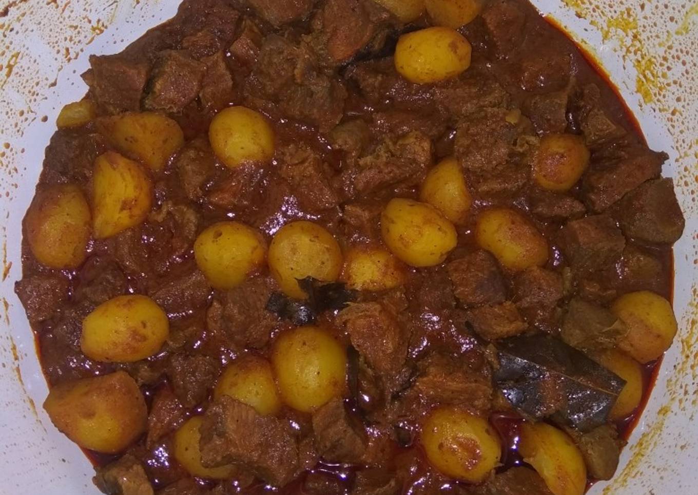 Rendang daging tanpa kelapa