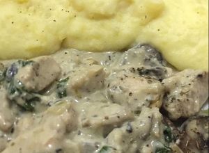 Foto resep Creamy Chicken Mushroom Sauce with Parmesan ala Mak Kalun
