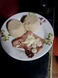 Chuleta ahumada con salsa blanca