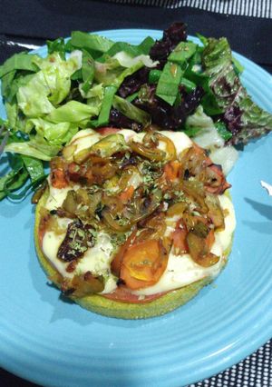 Una foto de Pizza en masa de polenta
