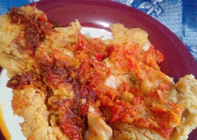 Sambal ayam geprek penyet