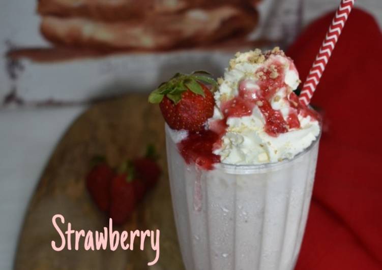 Bagaimana Menyiapkan Strawberry Cheesecake Shake, Lezat