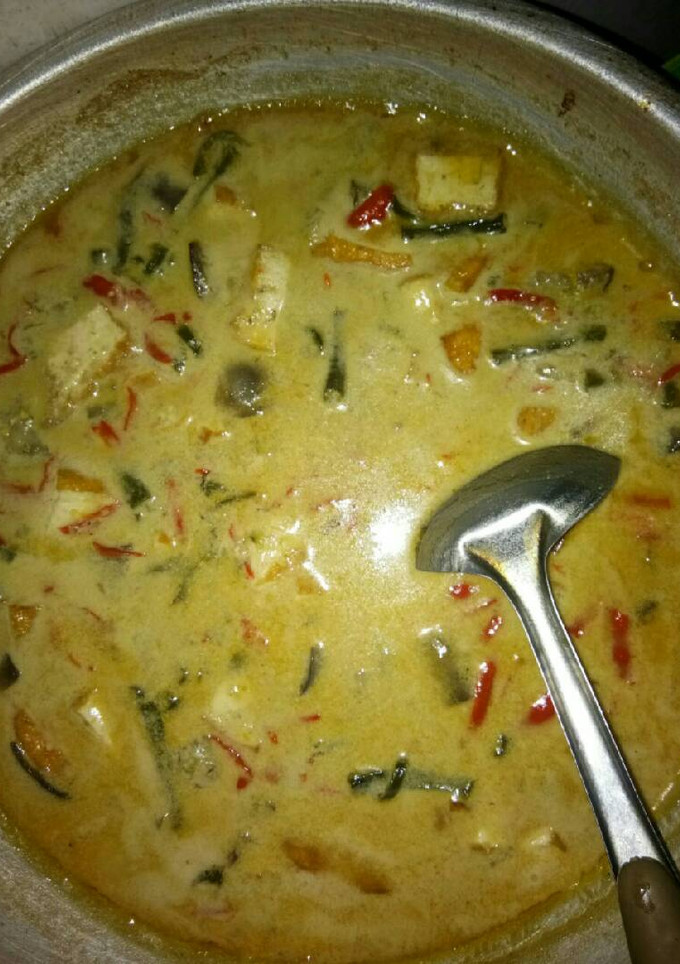 Foto resep Sayur tahu tempe pedas (Jangan Lombok) khas Wonogiri