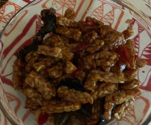 Resep Baru Kering tempe pedas manis Lezat Mantap