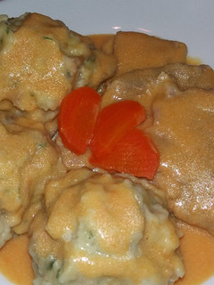 Hamis vadas zsemlegombóccal recept fotója