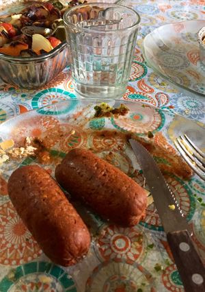 Una foto de Chorizos Veganos