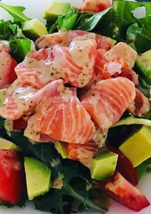 Foto resep Salad avocado salmon